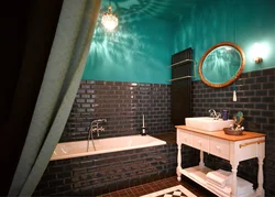 What Color Goes With Brown In A Bathroom Interior?