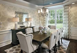 What kind of wallpaper for the kitchen living room photo