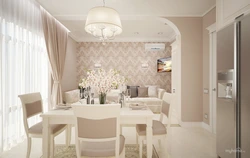 What kind of wallpaper for the kitchen living room photo
