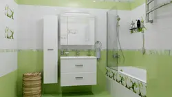 Ванна Бөлмесінің Плиткалары Жасыл Реңктердің Фотосуреті