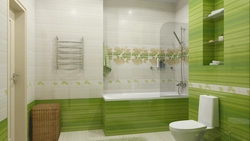 Bathroom tiles green shades photo