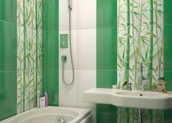 Bathroom tiles green shades photo