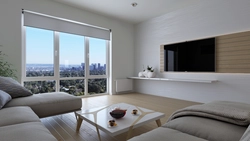 Floor-to-ceiling window in living room photo