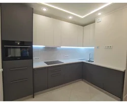 Kitchen design top white gloss