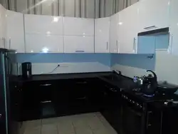 Kitchen design top white gloss