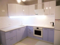 Kitchen design top white gloss