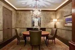 Photo of Venetian plaster on the walls in the kitchen