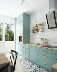 Kitchen without upper cabinets interior design