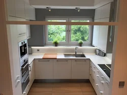 Kitchen design photo letter p with window photo