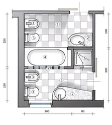 Küvet fotoşəkili ilə vanna otağı planları