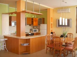 Peach kitchen design photo