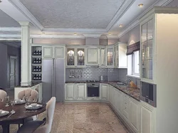 Kitchen design in a house 20 m