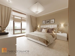 Bedroom design in warm colors