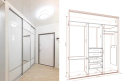 Two-door wardrobe in the hallway photo design