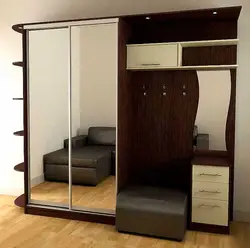 Two-door wardrobe in the hallway photo design