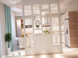 Partitions in the kitchen for zoning photos with your own