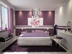 What colors goes with lilac in a bedroom interior?