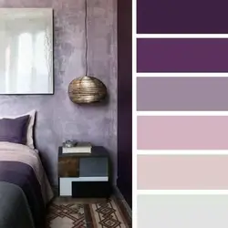 What colors goes with lilac in a bedroom interior?