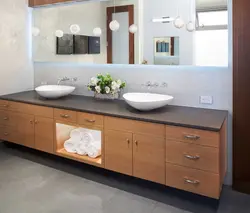Cabinet Pencil Case In The Bathroom In The Interior