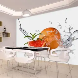 Обои 3D барои деворҳои фото ошхона