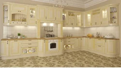 Kitchens with gold facades photo