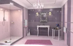 Colors combined with gray in the bathroom interior photo