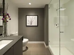 Colors combined with gray in the bathroom interior photo