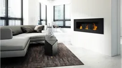 Photo of biofireplaces in the living room interior