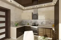 Qəhvə tonlarında mətbəxlər müasir foto