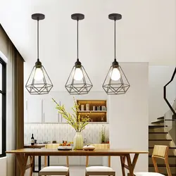 Modern design of chandeliers for the kitchen photo
