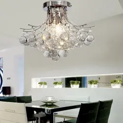 Тарҳи муосири chandeliers барои акс ошхона