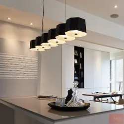 Modern design of chandeliers for the kitchen photo