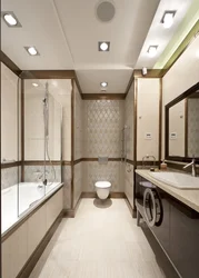 Bath design with bathtub 9 sq.m.