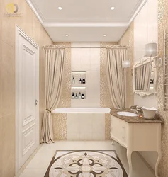 Bath design with bathtub 9 sq.m.