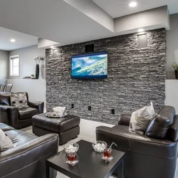 Decorative stones for apartment interior photo design