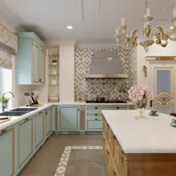 Beige kitchen facades photo