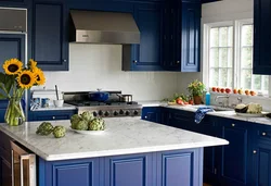 Blue kitchen design combination