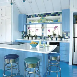 Blue kitchen design combination
