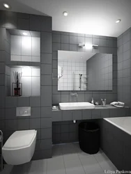 Bathrooms in gray tones real photos