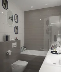 Bathrooms in gray tones real photos