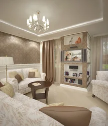 Design Project Of A Bedroom Living Room In An Apartment