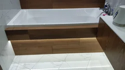 Дизайн ванной комнаты экран для ванн