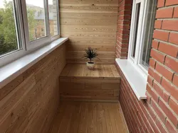 Finishing the loggia with clapboard photo