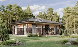 Project of one-story houses with 2 bedrooms photo