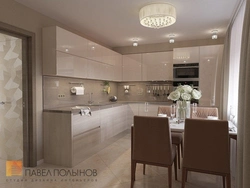 Photo of a modern kitchen in beige tones photo