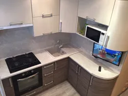 Khrushchev kitchen design photo corner