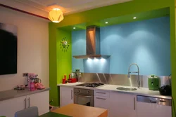 Photo of renovation of painted walls in the kitchen