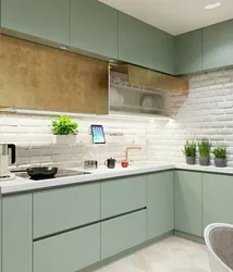 Серо Зеленая Кухня Фото