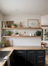 Kitchen Without Wall Cabinets Modern Style Photo Corner