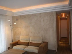 Liquid wallpaper for walls in the living room photo